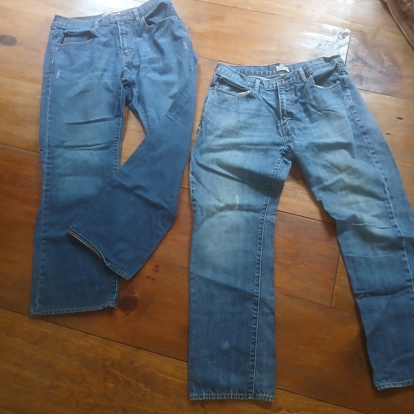 J. Crew Blue Bootcut Jeans Classic Style Two Pair 34X30 - Picture 1 of 10